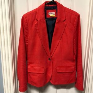 Coral (nearly red) fully lined blazer